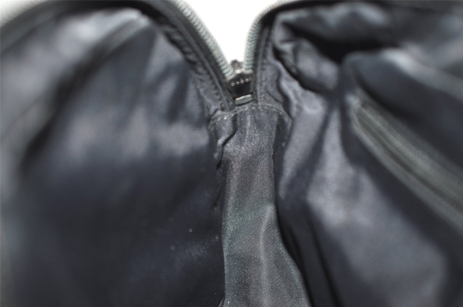 Authentic GUCCI Guccissima Nylon GG Leather Clutch Hand Bag 162782 Black 4515J