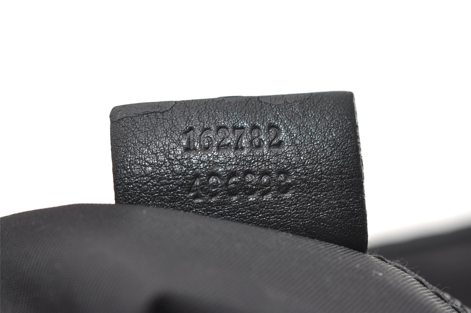 Authentic GUCCI Guccissima Nylon GG Leather Clutch Hand Bag 162782 Black 4515J