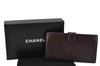 Authentic CHANEL Caviar Skin CC Logo Long Wallet Purse Bordeaux Red Box 4515K