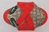 Authentic GUCCI Vintage Kids Cap GG PVC Size L Brown Red 4516K