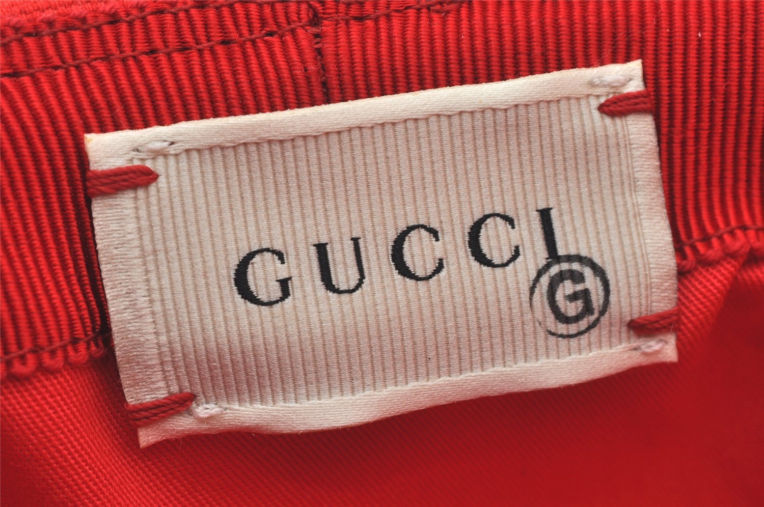 Authentic GUCCI Vintage Kids Cap GG PVC Size L Brown Red 4516K
