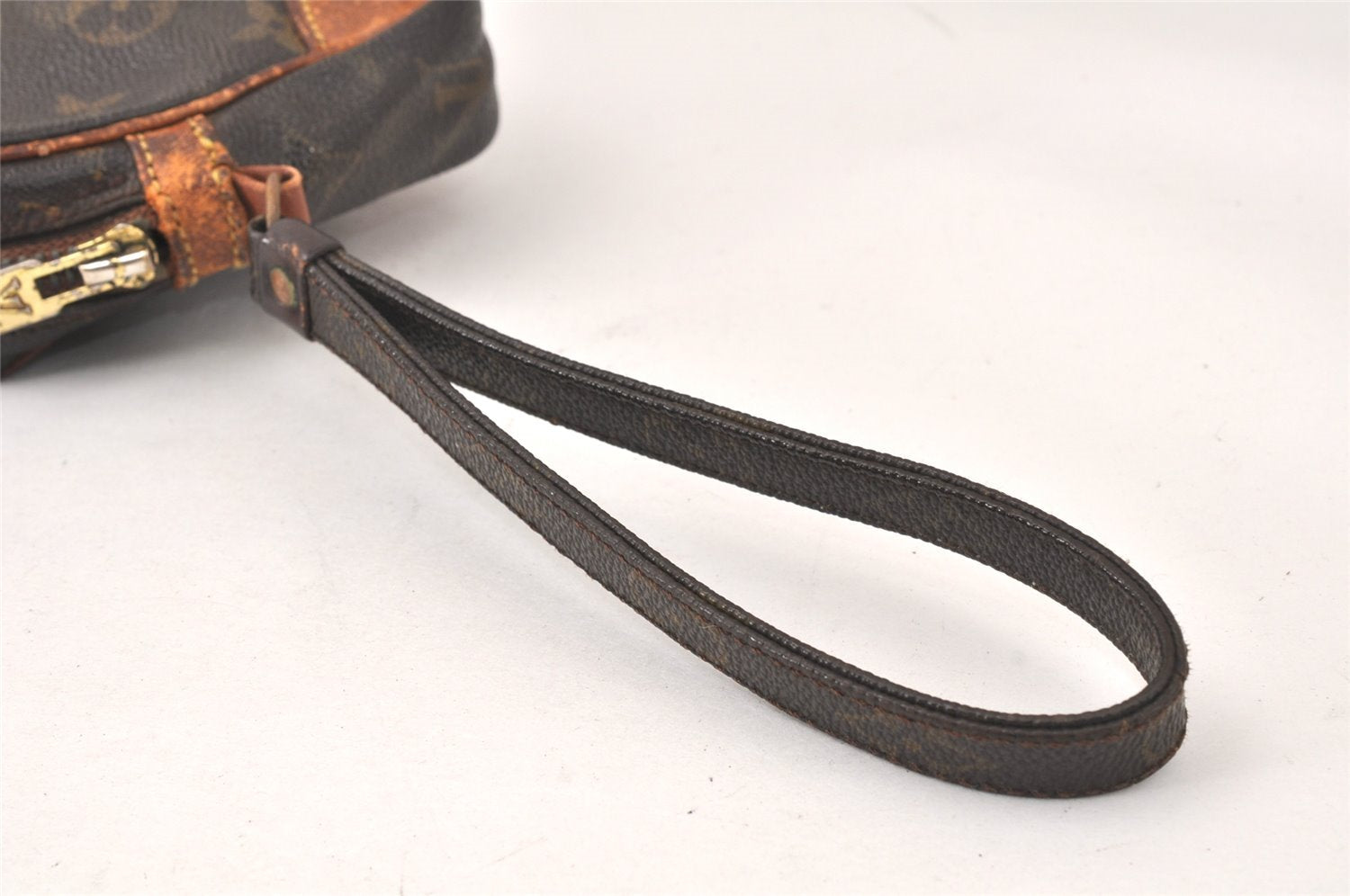 Auth Louis Vuitton Monogram Marly Dragonne PM Clutch Bag Old Model Junk 4517K