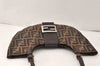 Authentic FENDI Vintage Zucca Shoulder Hand Bag Purse Canvas Leather Brown 4519K