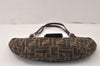 Authentic FENDI Vintage Zucca Shoulder Hand Bag Purse Canvas Leather Brown 4519K