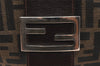 Authentic FENDI Vintage Zucca Shoulder Hand Bag Purse Canvas Leather Brown 4519K