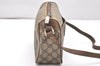 Authentic GUCCI Shoulder Cross Body Bag Purse GG PVC Leather Brown Junk 4520K