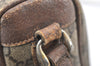 Authentic GUCCI Shoulder Cross Body Bag Purse GG PVC Leather Brown Junk 4520K