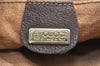 Authentic GUCCI Shoulder Cross Body Bag Purse GG PVC Leather Brown Junk 4520K