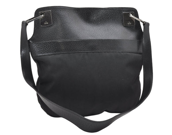 Authentic GUCCI Shoulder Cross Body Bag Nylon Leather 0013307 Black  4521K
