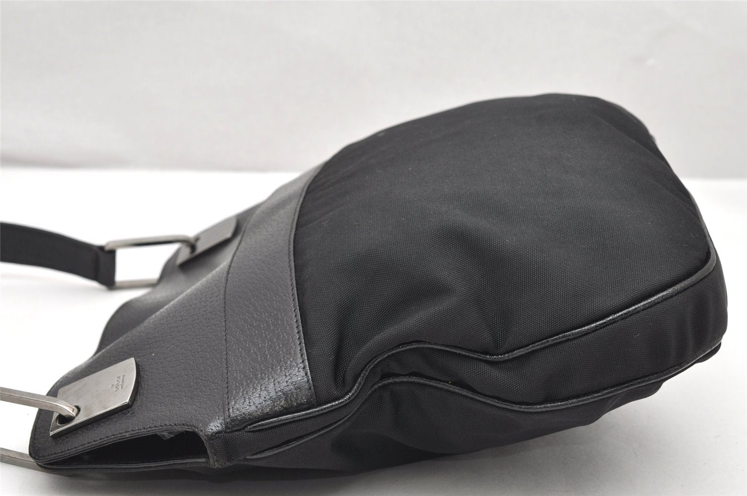 Authentic GUCCI Shoulder Cross Body Bag Nylon Leather 0013307 Black  4521K