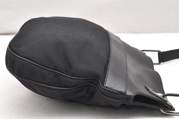 Authentic GUCCI Shoulder Cross Body Bag Nylon Leather 0013307 Black  4521K