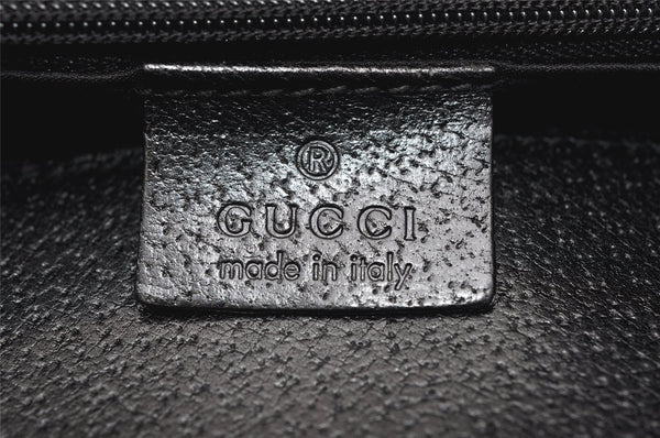 Authentic GUCCI Shoulder Cross Body Bag Nylon Leather 0013307 Black  4521K