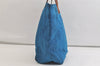 Authentic GUCCI Vintage Shoulder Tote Bag Nylon Leather 282439 Blue Junk 4522K