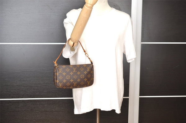 Authentic Louis Vuitton Monogram Pochette Accessoires Pouch M51980 LV 4523I