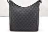 Authentic GUCCI Shoulder Hand Bag Purse GG Canvas Leather 0013766 Black 4523K