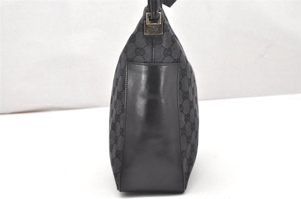 Authentic GUCCI Shoulder Hand Bag Purse GG Canvas Leather 0013766 Black 4523K