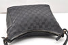 Authentic GUCCI Shoulder Hand Bag Purse GG Canvas Leather 0013766 Black 4523K