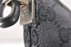 Authentic GUCCI Shoulder Hand Bag Purse GG Canvas Leather 0013766 Black 4523K