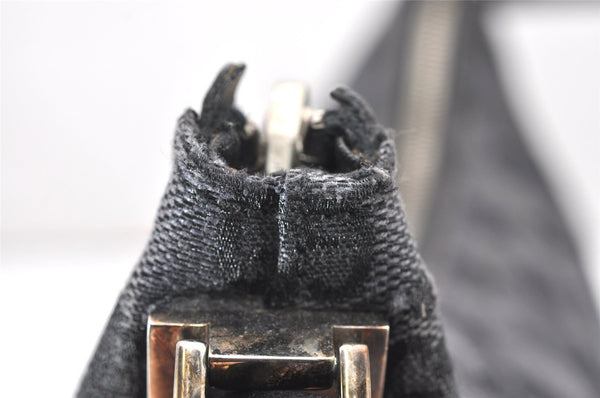 Authentic GUCCI Shoulder Hand Bag Purse GG Canvas Leather 0013766 Black 4523K