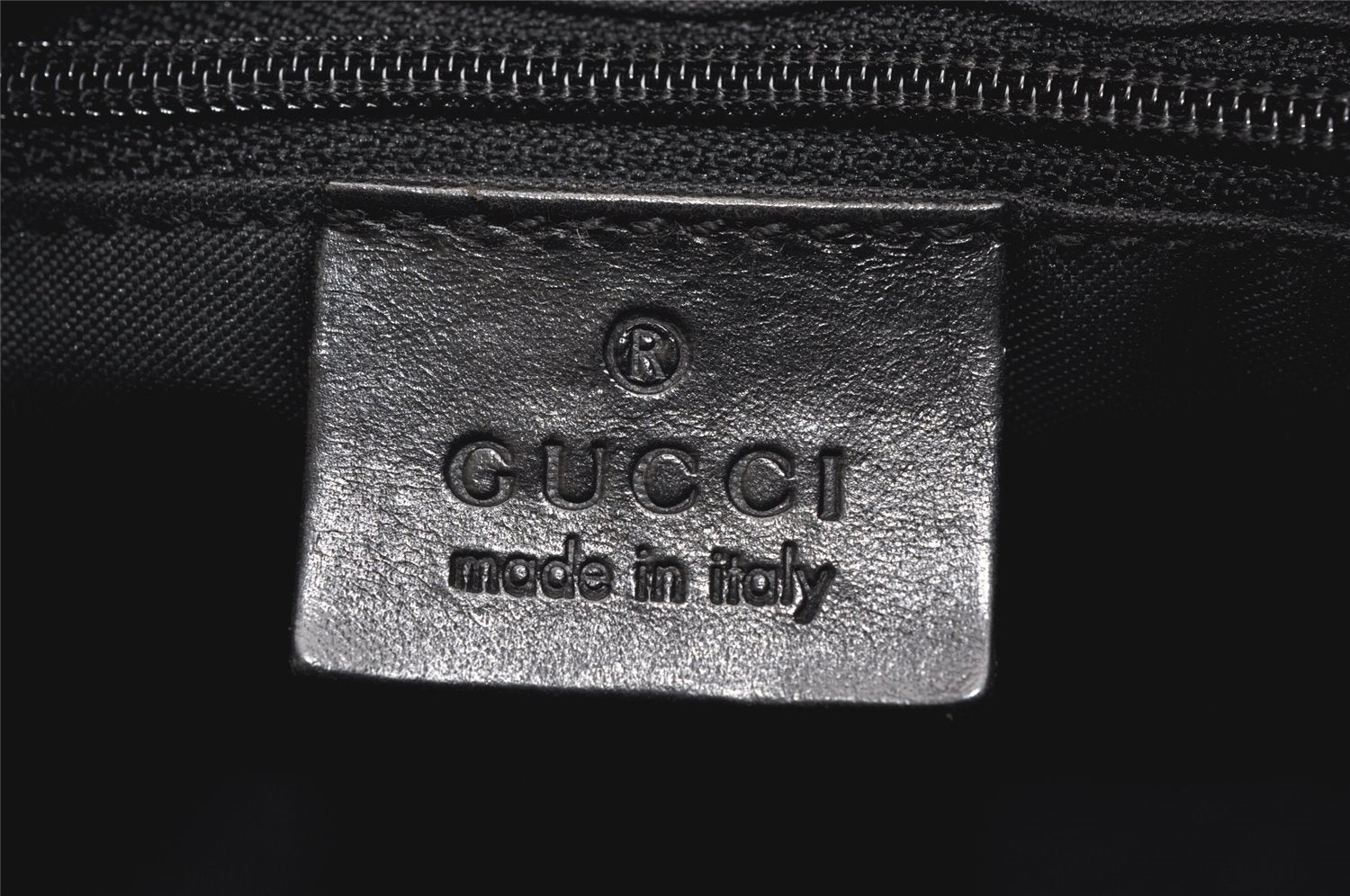 Authentic GUCCI Shoulder Hand Bag Purse GG Canvas Leather 0013766 Black 4523K