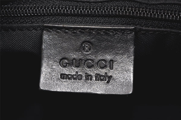 Authentic GUCCI Shoulder Hand Bag Purse GG Canvas Leather 0013766 Black 4523K