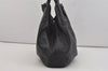 Authentic Salvatore Ferragamo Vara Ribbon Leather Shoulder Tote Bag Black 4525J