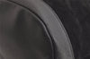 Authentic GUCCI Vintage Bamboo Drawstring Backpack Suede Leather Black 4525K
