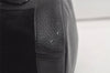 Authentic GUCCI Vintage Bamboo Drawstring Backpack Suede Leather Black 4525K