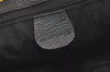 Authentic GUCCI Vintage Bamboo Drawstring Backpack Suede Leather Black 4525K