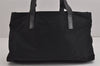 Authentic PRADA Vintage Nylon Tessuto Leather Shoulder Hand Bag Black 4526J