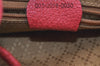 Authentic GUCCI Vintage Bamboo Drawstring Backpack Suede Leather Red 4527K