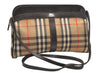 Authentic Burberrys Nova Check Shoulder Bag Canvas Leather Beige Junk 4529K