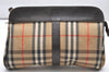 Authentic Burberrys Nova Check Shoulder Bag Canvas Leather Beige Junk 4529K