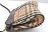Authentic Burberrys Nova Check Shoulder Bag Canvas Leather Beige Junk 4529K