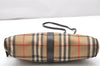 Authentic Burberrys Nova Check Shoulder Bag Canvas Leather Beige Junk 4529K