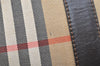 Authentic Burberrys Nova Check Shoulder Bag Canvas Leather Beige Junk 4529K