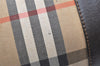 Authentic Burberrys Nova Check Shoulder Bag Canvas Leather Beige Junk 4529K