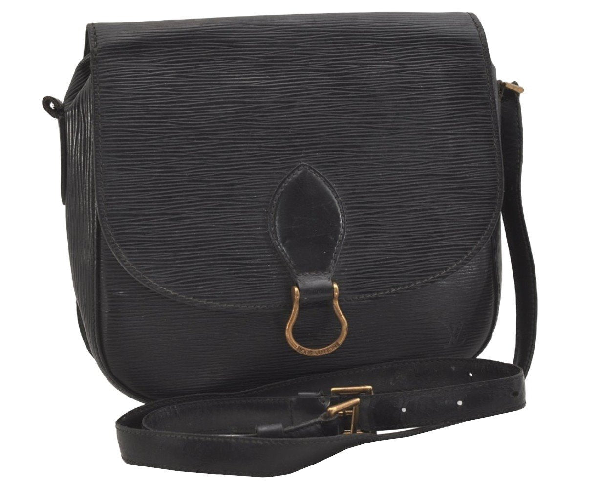 Auth Louis Vuitton Epi Saint Cloud GM Shoulder Cross Bag M52192 Black Junk 4530J