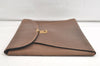 Authentic GUCCI Vintage Clutch Documents PC Case Leather Brown 4530K