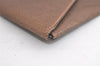 Authentic GUCCI Vintage Clutch Documents PC Case Leather Brown 4530K