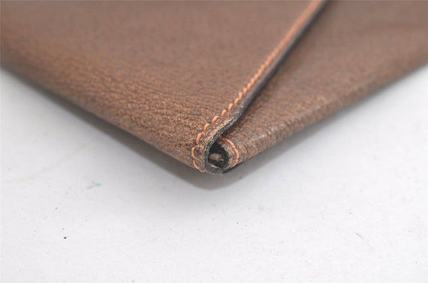 Authentic GUCCI Vintage Clutch Documents PC Case Leather Brown 4530K