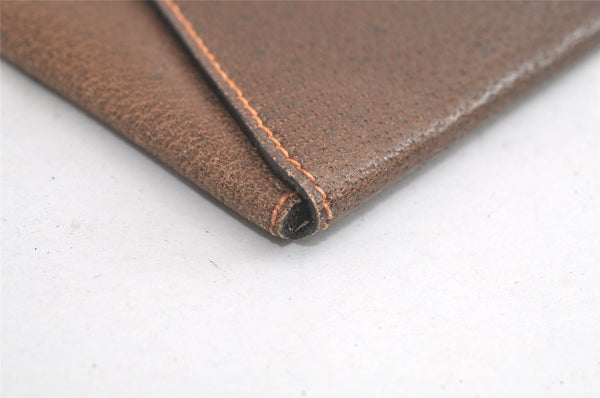 Authentic GUCCI Vintage Clutch Documents PC Case Leather Brown 4530K