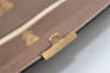 Authentic GUCCI Vintage Clutch Documents PC Case Leather Brown 4530K