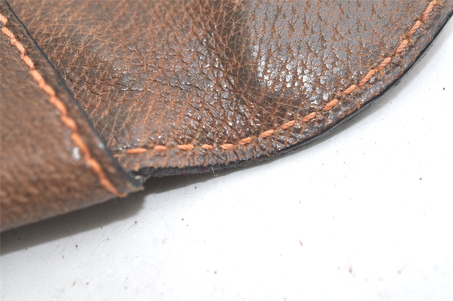 Authentic GUCCI Vintage Clutch Documents PC Case Leather Brown 4530K
