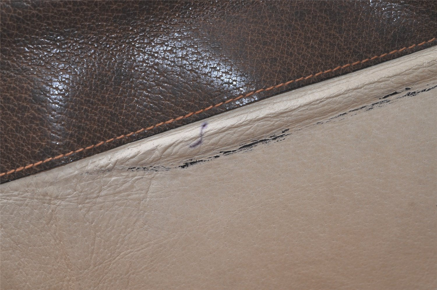 Authentic GUCCI Vintage Clutch Documents PC Case Leather Brown 4530K