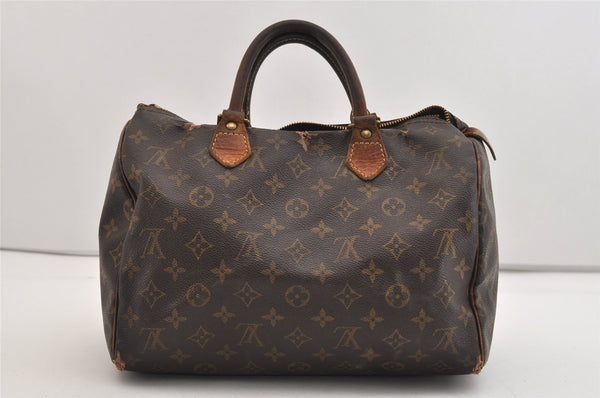 Authentic Louis Vuitton Monogram Speedy 30 Hand Boston Bag M41526 LV Junk 4531J