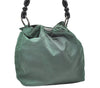 Authentic Christian Dior Maris Pearl Shoulder Hand Bag Purse Nylon Green 4531K
