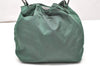 Authentic Christian Dior Maris Pearl Shoulder Hand Bag Purse Nylon Green 4531K