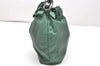 Authentic Christian Dior Maris Pearl Shoulder Hand Bag Purse Nylon Green 4531K