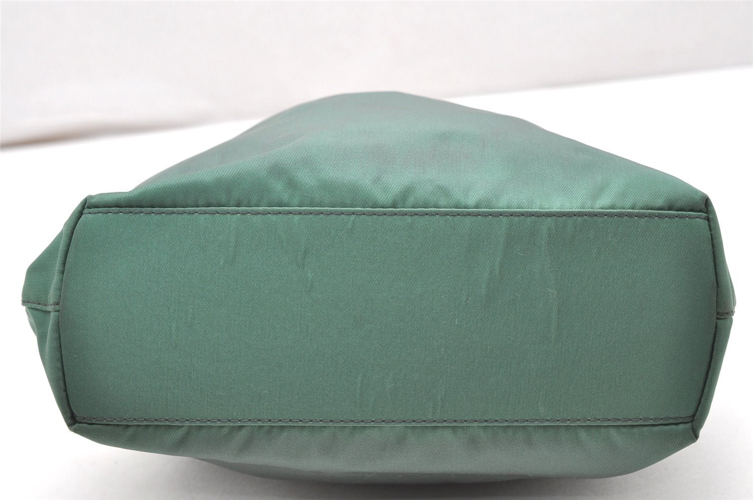 Authentic Christian Dior Maris Pearl Shoulder Hand Bag Purse Nylon Green 4531K